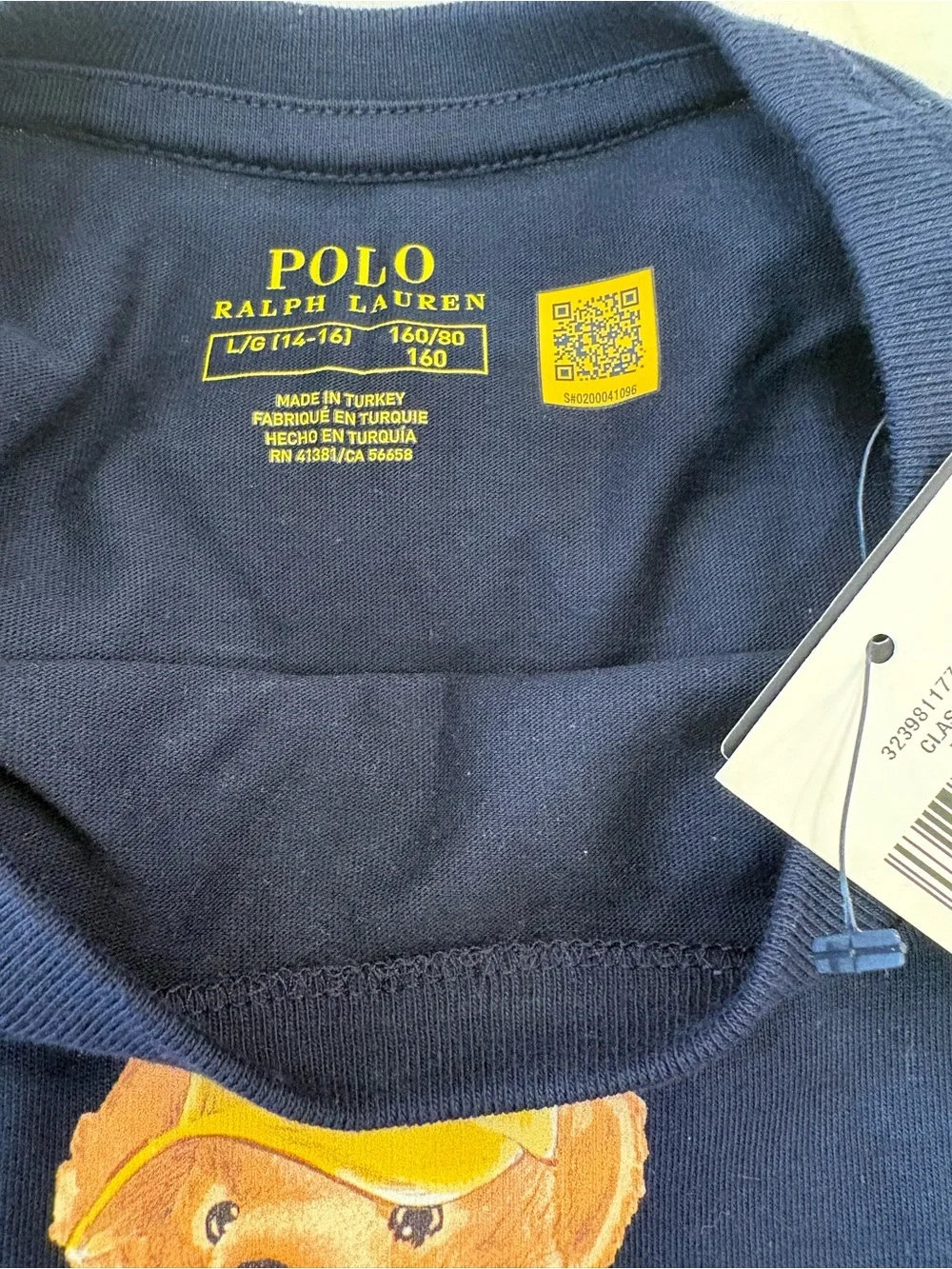 Polo Ralph Lauren Navy Polo Bear & Bulldog Graphic Tee